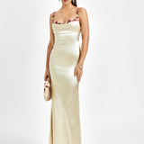 Pixie | Rochie lungă din satin