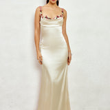 Pixie | Rochie lungă din satin