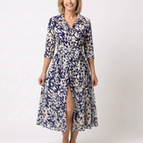 Claire | Rochie midi cu mâneci lungi și curea