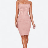 Leïla | Rochie strapless sculptantă