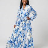 Manon | Rochie maxi cu mâneci lungi florală